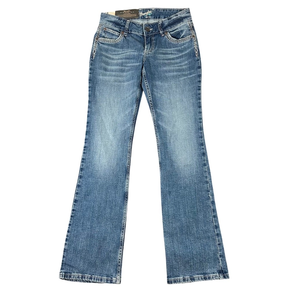 Wrangler Retro Sadie Low Rise Bootcut Jeans Medium Wash 29x34 Fits 32x33 MWZ NEW